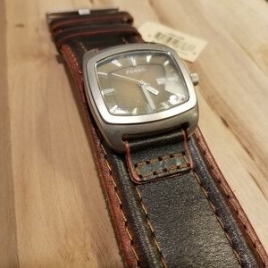 Fossil JR9156 Leather Cuff Watch